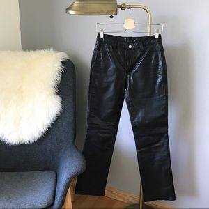 Banana Republic genuine leather pants - size 0